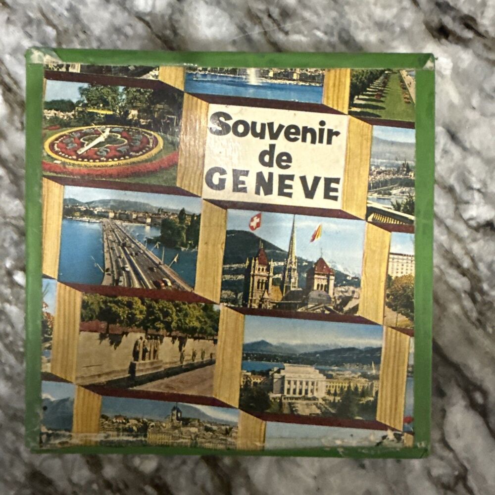 Vintage Souvenir De Geneve Multiple Matchbox Holder